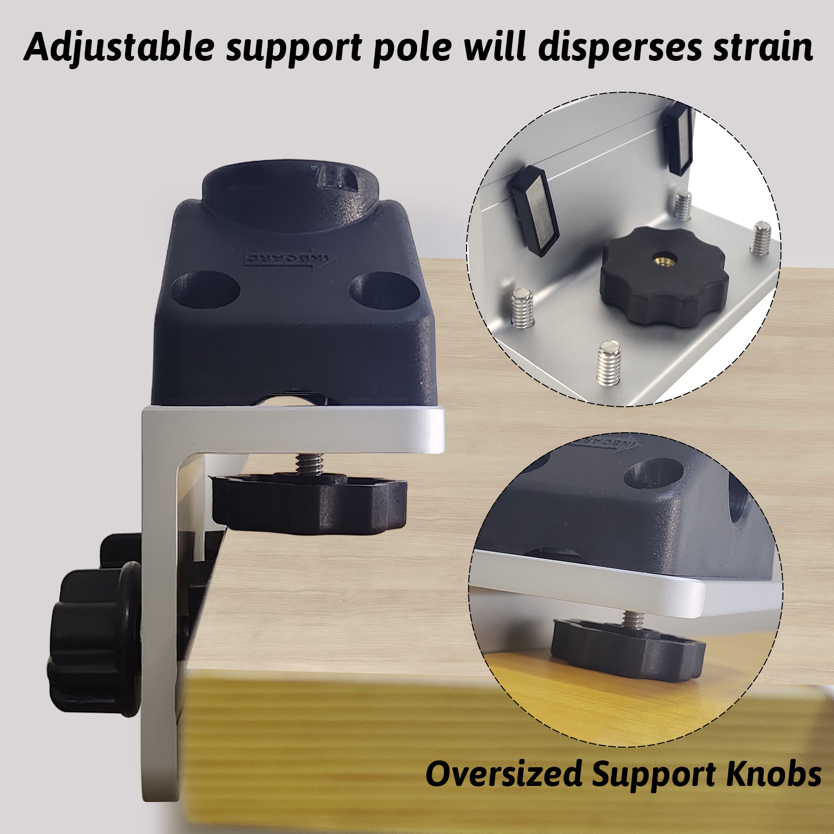 #2001 Universal Track Bracket for Tracker Versatrack System, 90° Aluminum Slider Base Compatible with Lund, Ranger, Lowe Boats, Pre-Drilled Mount for Rod Holders & Marine Accessories