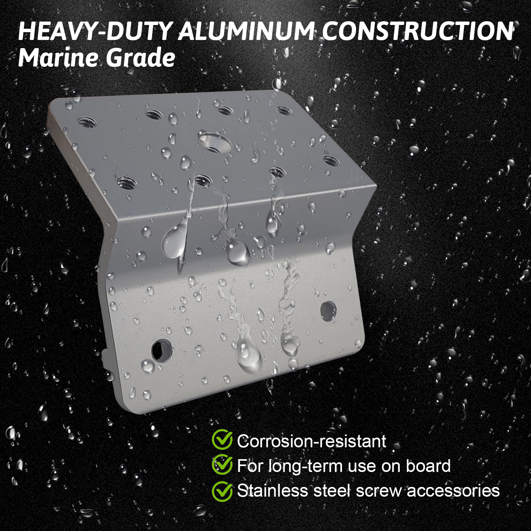 45° Aluminum Slider Base for Lund Sport Track System, Pre-Drilled Mount with Stainless Steel Hardware, Compatible with G3, Ranger, Crestliner, Lowe, War Eagle