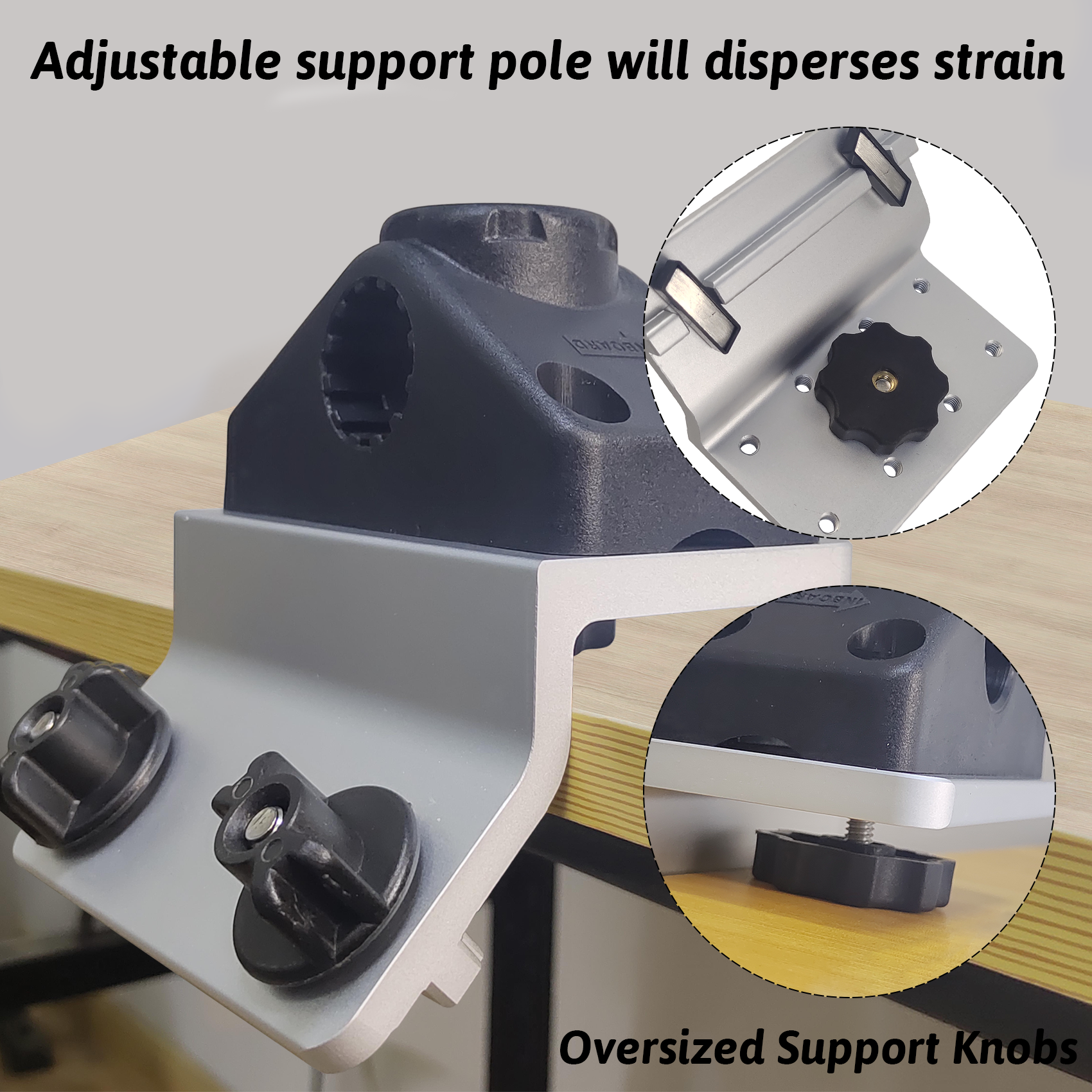 45° Aluminum Slider Base for Lund Sport Track System, Pre-Drilled Mount with Stainless Steel Hardware, Compatible with G3, Ranger, Crestliner, Lowe, War Eagle