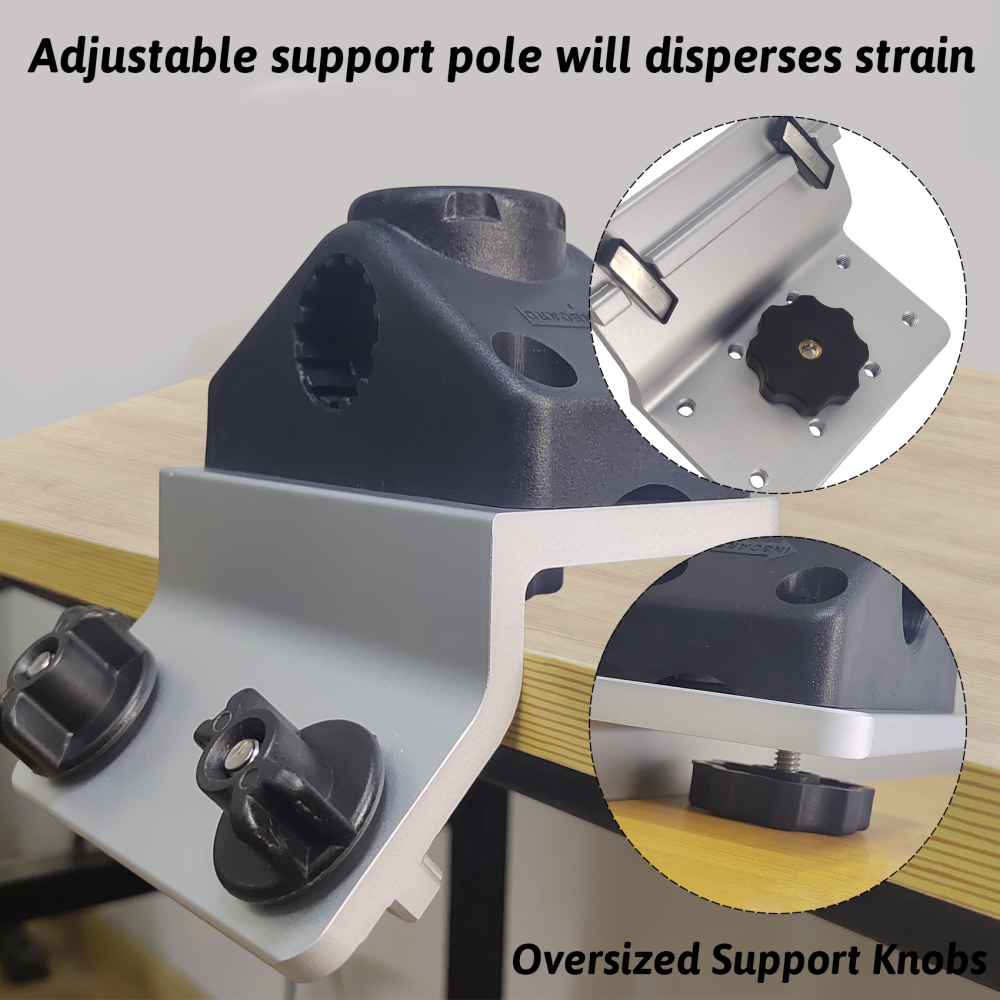 45° Aluminum Slider Base for Lund Sport Track System, Pre-Drilled Mount with Stainless Steel Hardware, Compatible with G3, Ranger, Crestliner, Lowe, War Eagle