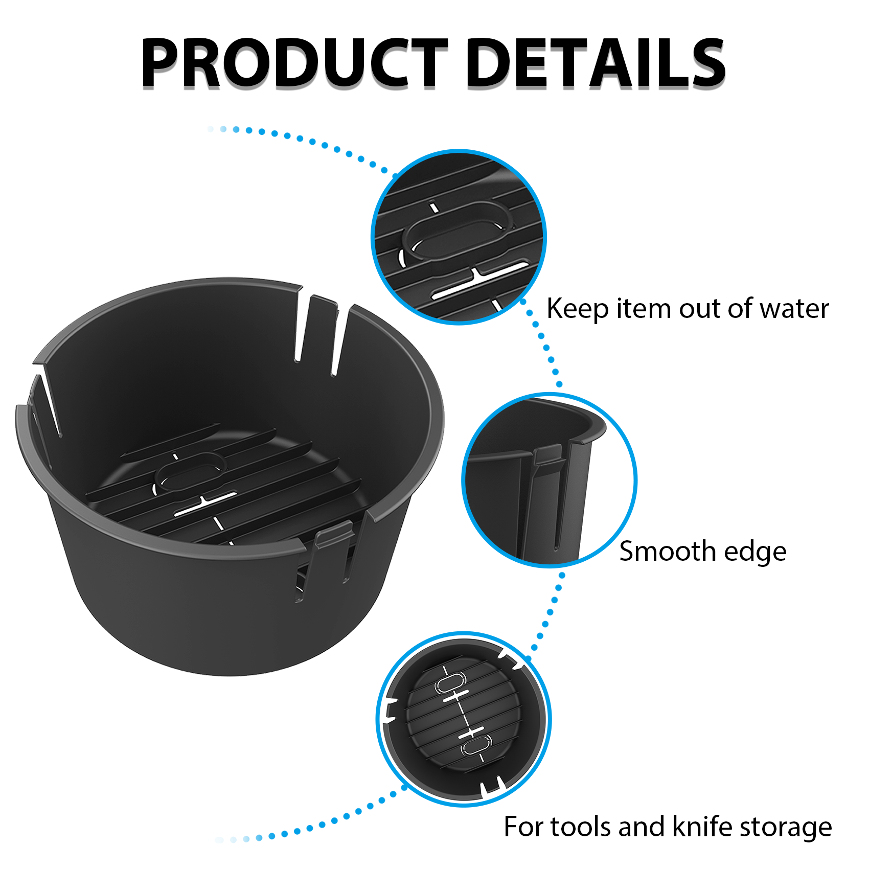 2 Pack Kayak Hatch Bucket Container, Kayak Storage Accessories, Kayak Fishing Storage Bin, Fit Hatch Opening 6 7/8" Boats