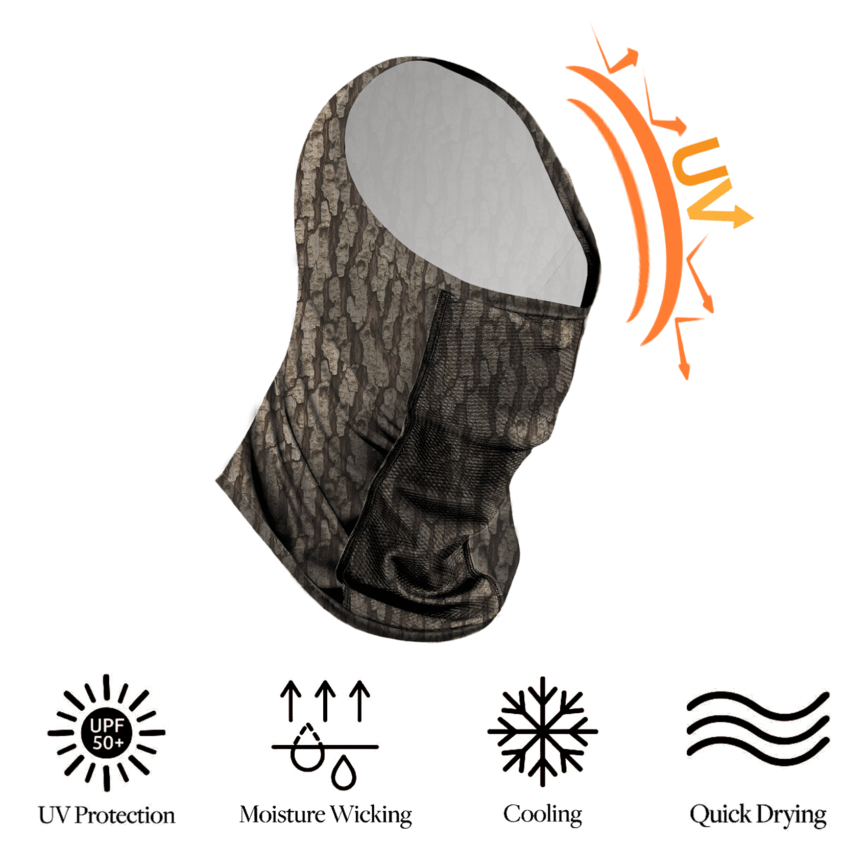 Riverruns Super Breathable Neck Gaiter Multi-use Headscarf for Fishing Hunting Kayaking Hiking Cycling