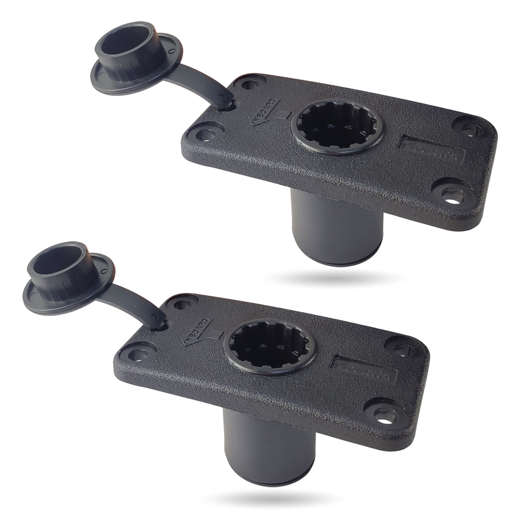#2001 Flush Mounting Bracket with Rain Cap & Bottom Seal, No Exposed Hardware Compatible with Standard Rod Holders