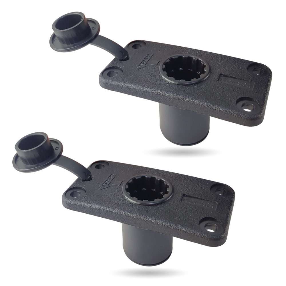 #2001 Flush Mounting Bracket with Rain Cap & Bottom Seal, No Exposed Hardware Compatible with Standard Rod Holders