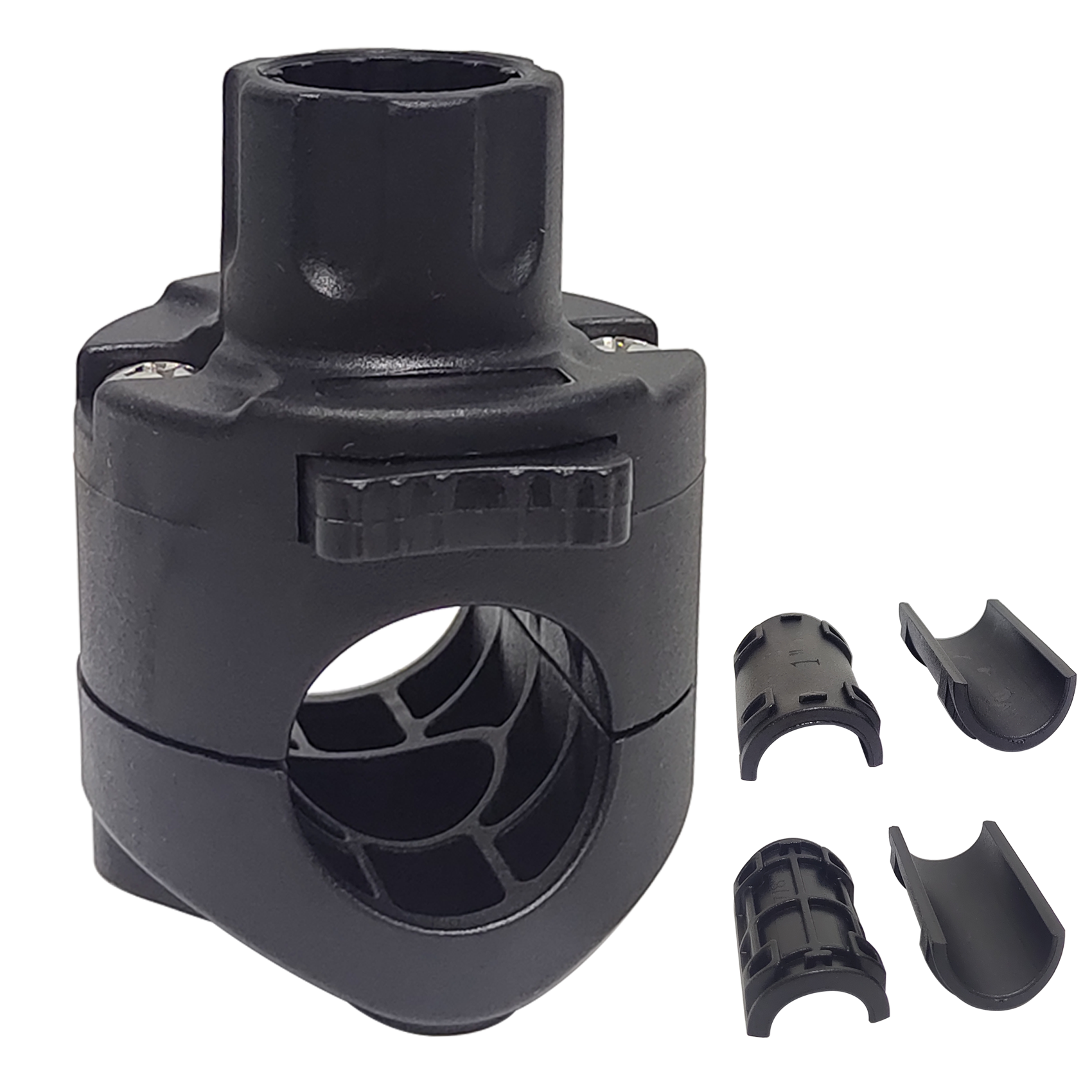 Boat Rail Mount for 7/8", 1", 1-1/4" Round Rails, Compatible with Scotty Rod Holders