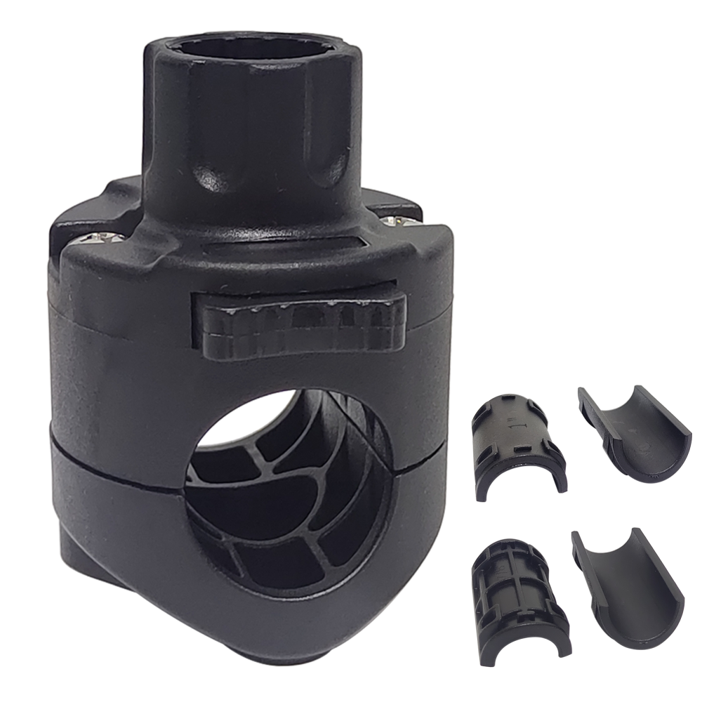 Boat Rail Mount for 7/8", 1", 1-1/4" Round Rails, Compatible with Scotty Rod Holders