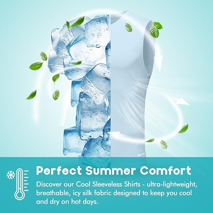 Riverruns Men's Sleeveless Tank Tops Quick Dry Workout Shirts for Gym Fitness Running Beach Swim #1901