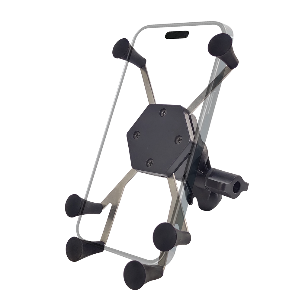 EDSRDPLT Kayak Phone Holder, 6-Claw Anti-Slip Mount, Full Button Access, Compatible with 1" Ball Double Socket Arm System Kayak Fishing Accessories