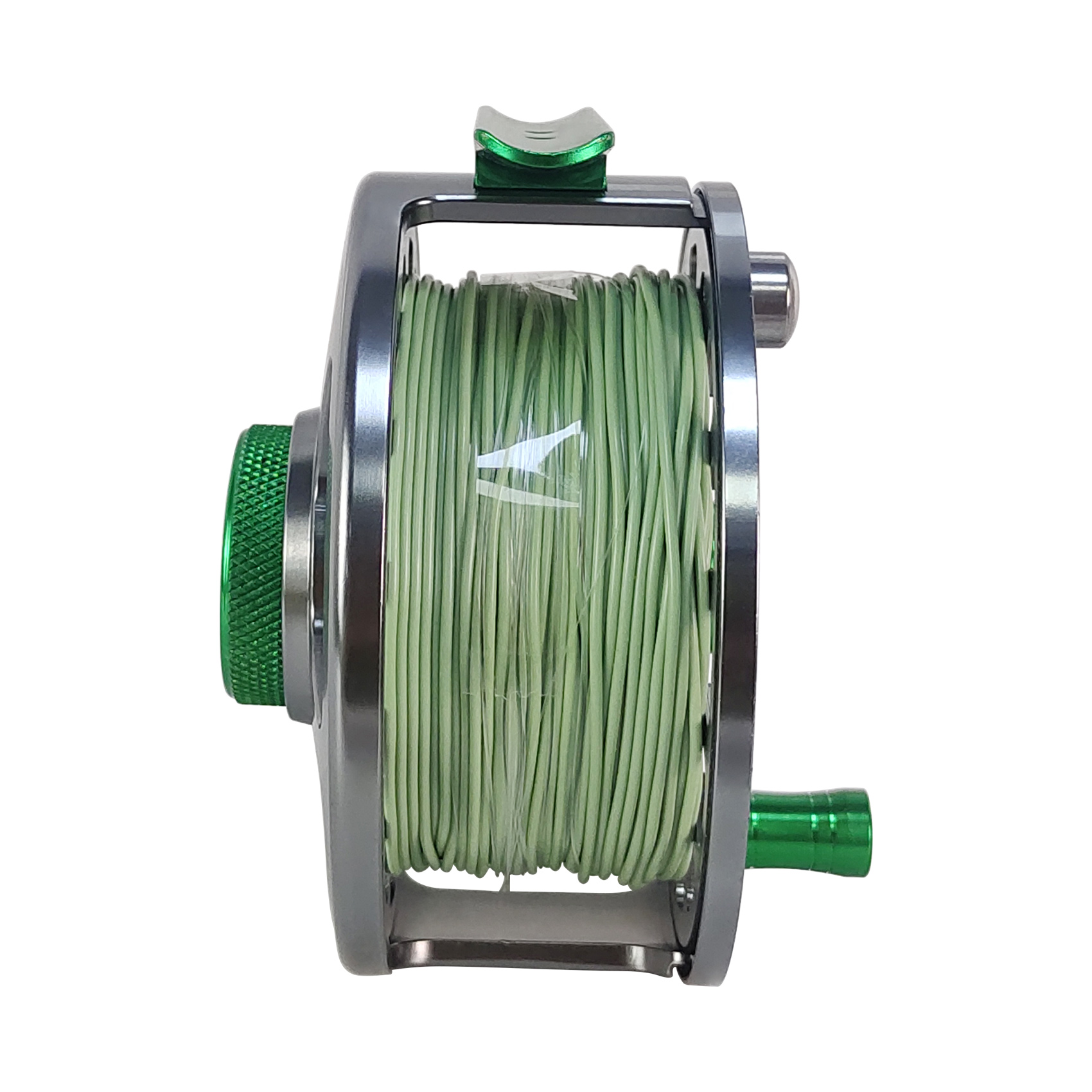 Aventik CNC Aluminum Fly Fishing Reel - Large Arbor, 3000 Size, Green Freshwater Reel
