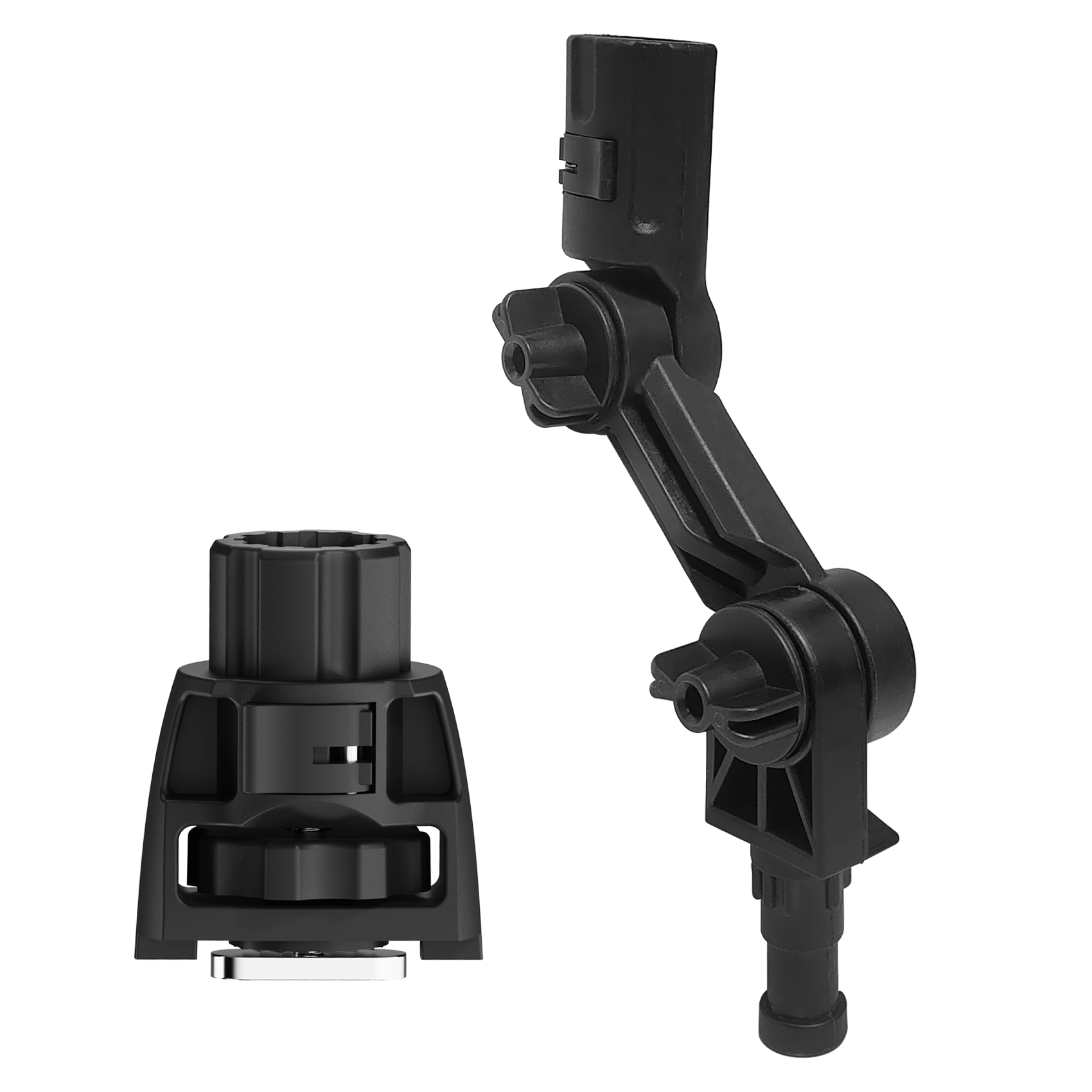 Kayak Extended Adapter, Adjustable Gear Head Adapter Kit with Anti-Rotation Locking Track Base for Rod Holders & Accessories