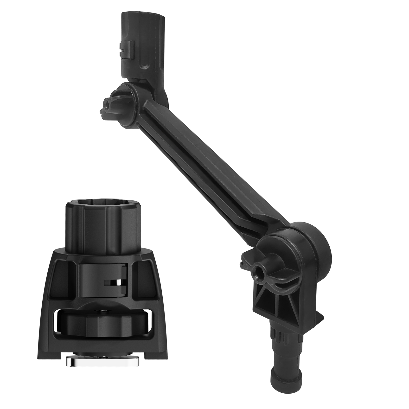 Kayak Extended Adapter, Adjustable Gear Head Adapter Kit with Anti-Rotation Locking Track Base for Rod Holders & Accessories