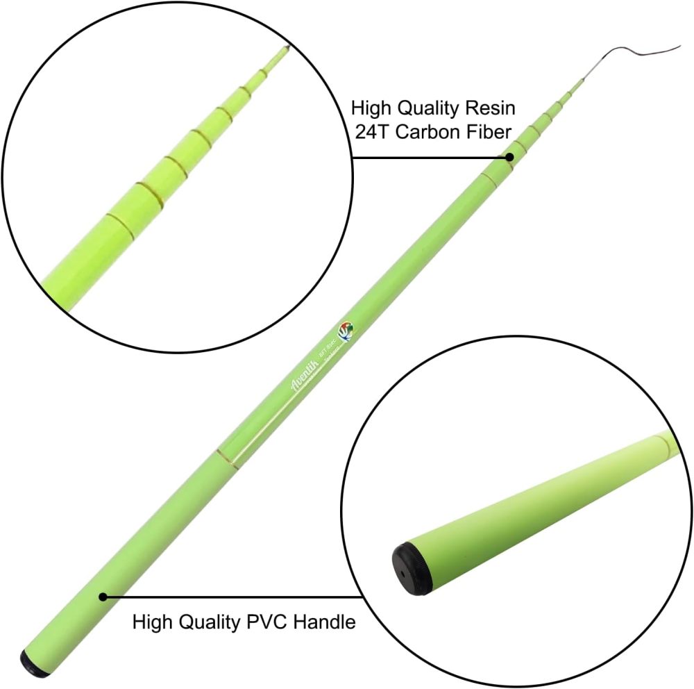 Aventik FreshStart Tenkara Rod in 7ft/8ft, Complete Beginner Tenkara Rod Kit, 24T Carbon Fiber, Easy to Cast Flexible Durable Lightweight and Compact