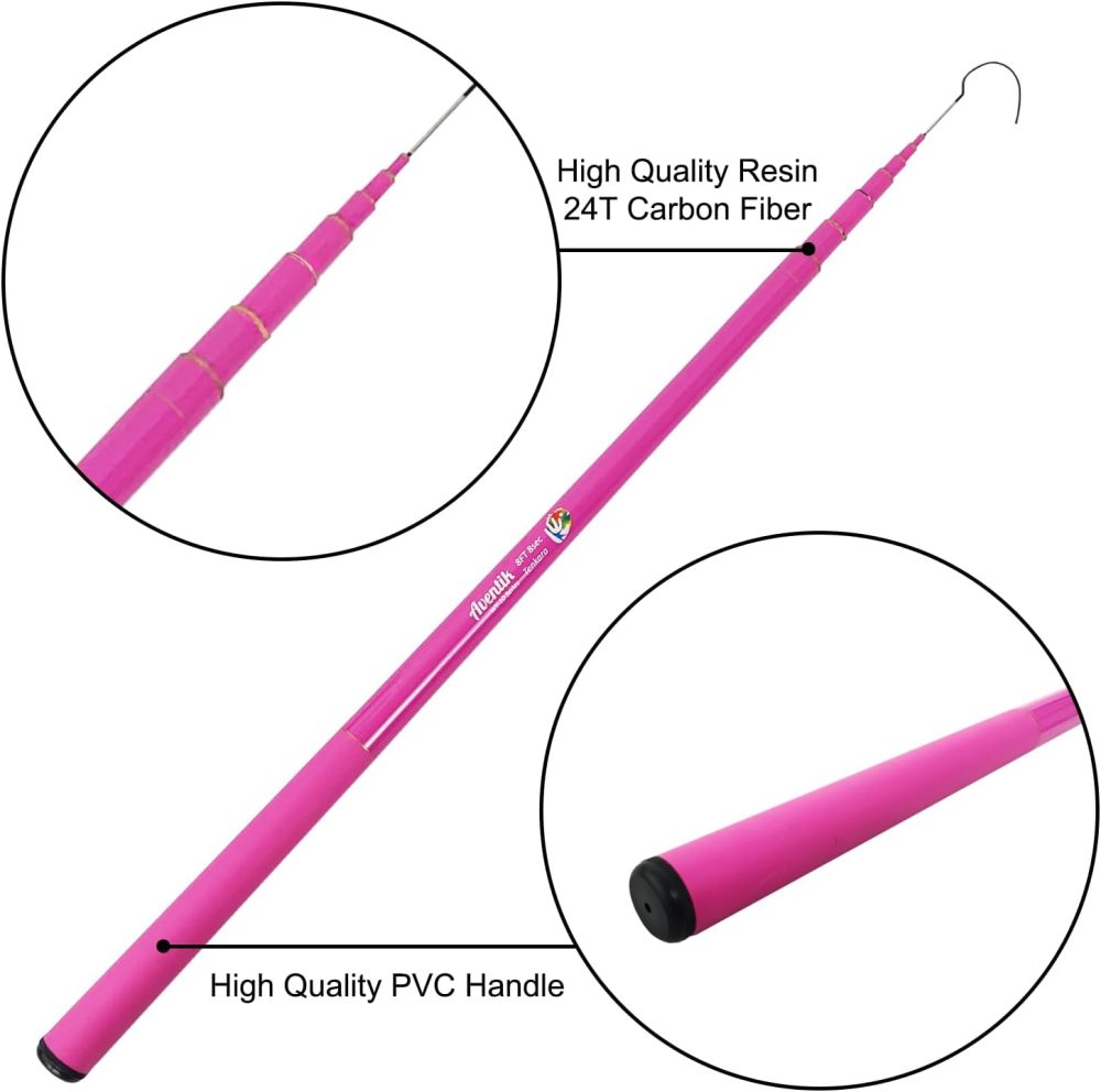 Aventik FreshStart Tenkara Rod in 7ft/8ft, Complete Beginner Tenkara Rod Kit, 24T Carbon Fiber, Easy to Cast Flexible Durable Lightweight and Compact