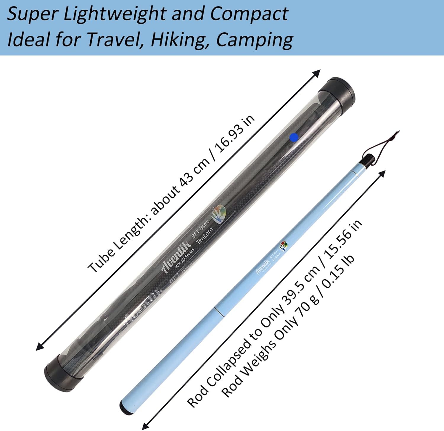 Aventik FreshStart Tenkara Rod in 7ft/8ft, Complete Beginner Tenkara Rod Kit, 24T Carbon Fiber, Easy to Cast Flexible Durable Lightweight and Compact