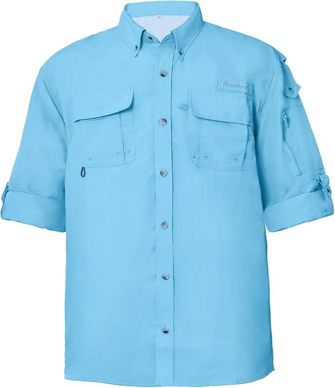 Riverruns UPF 50+ Men's Fishing Shirts, Long Sleeve UV Protection Shirts, Water-Repellent for Hiking, Fishing, Camping