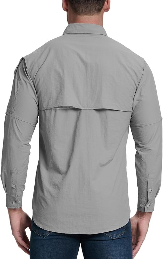 Riverruns UPF 50+ Men's Fishing Shirts, Long Sleeve UV Protection Shirts, Water-Repellent for Hiking, Fishing, Camping