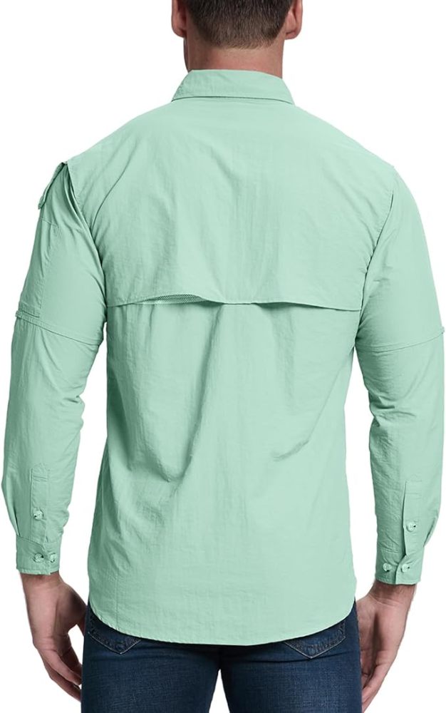Riverruns UPF 50+ Men's Fishing Shirts, Long Sleeve UV Protection Shirts, Water-Repellent for Hiking, Fishing, Camping