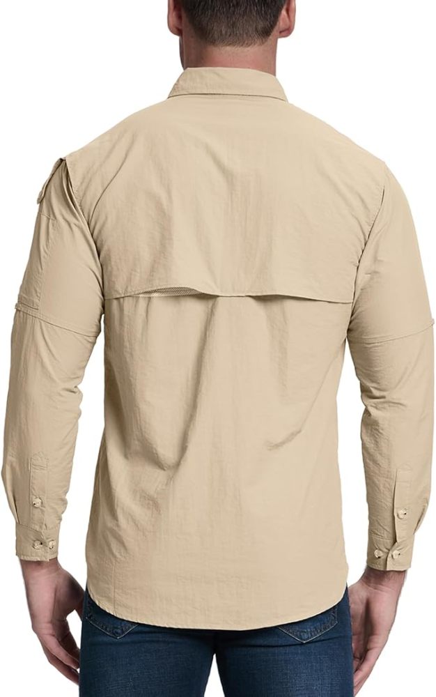 Riverruns UPF 50+ Men's Fishing Shirts, Long Sleeve UV Protection Shirts, Water-Repellent for Hiking, Fishing, Camping