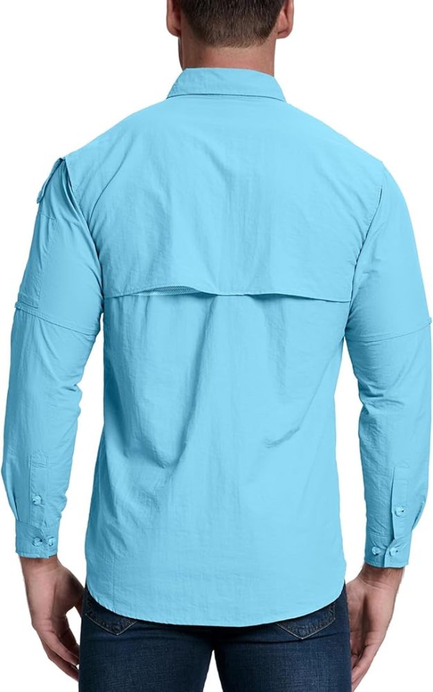 Riverruns UPF 50+ Men's Fishing Shirts, Long Sleeve UV Protection Shirts, Water-Repellent for Hiking, Fishing, Camping