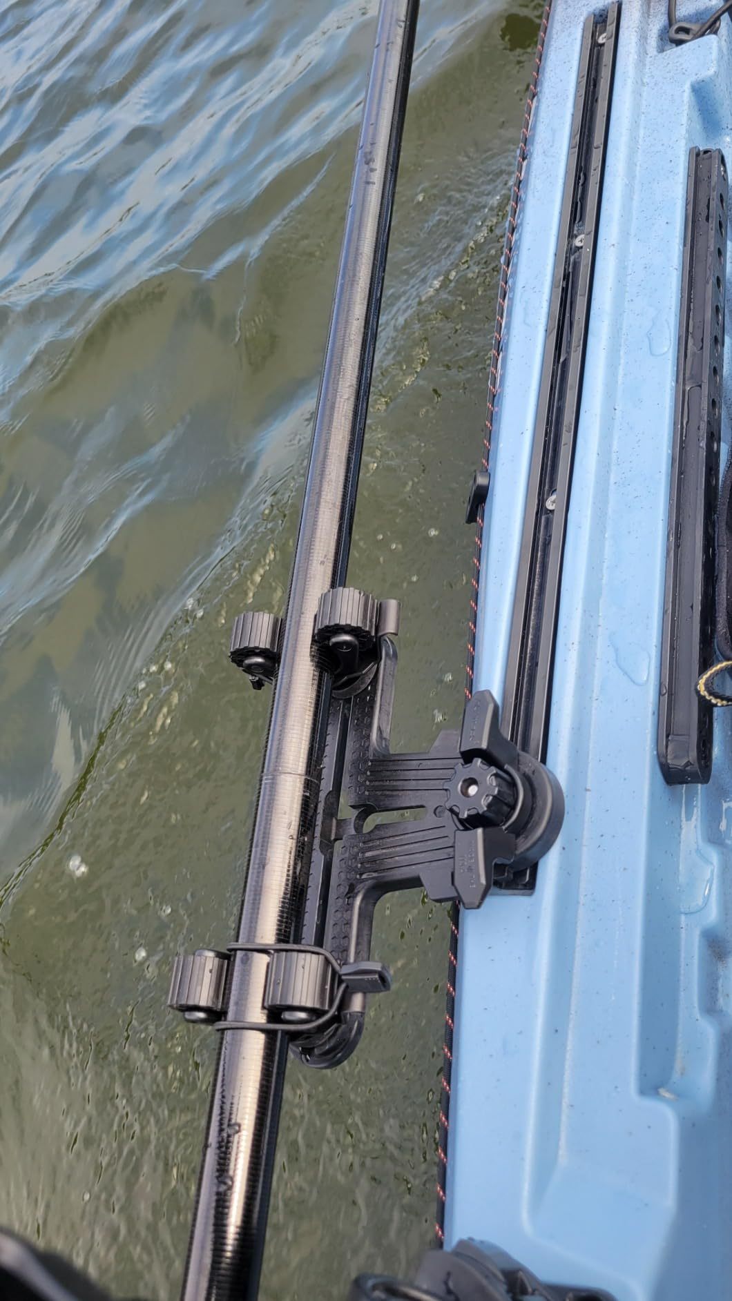 Multi-Functional T-Shaped Kayak Track System Textured Grip Surface Kayak Gear Track Space-Saving Tool-Free Installation Kayak Rail Track for Holding Fishing Rod Cup Holder Paddle