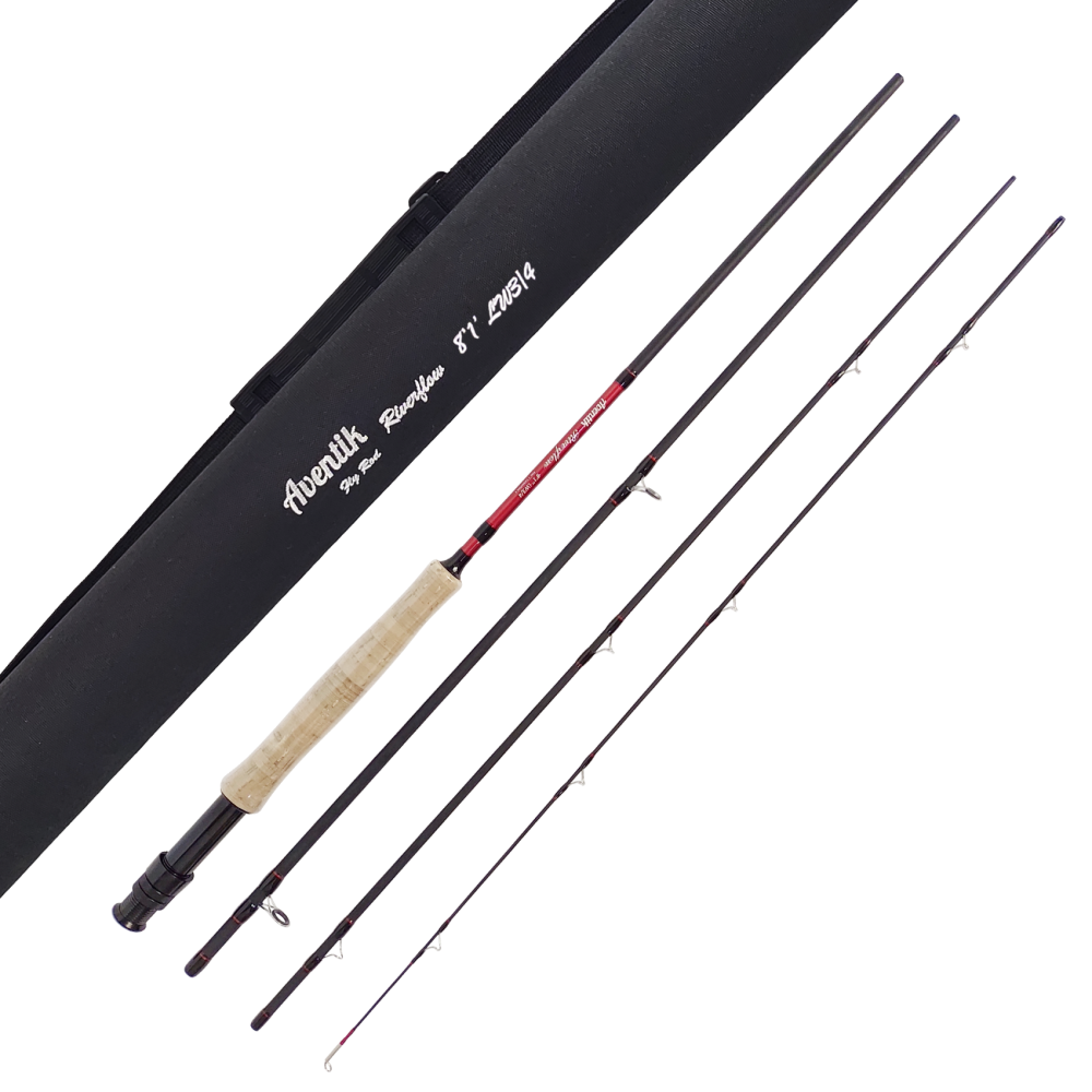 Aventik Fly Fishing Riverflow Series with Tube, 3-Piece (0/1wt, 2/3wt) & 4-Piece (3/4wt, 5/6wt), Carbon Fiber Fast Action Ultra-Portable Travel Fly Rod