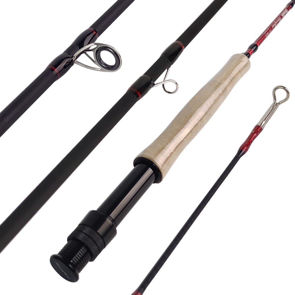 Aventik Fly Fishing Riverflow Series with Tube, 3-Piece (0/1wt, 2/3wt) & 4-Piece (3/4wt, 5/6wt), Carbon Fiber Fast Action Ultra-Portable Travel Fly Rod