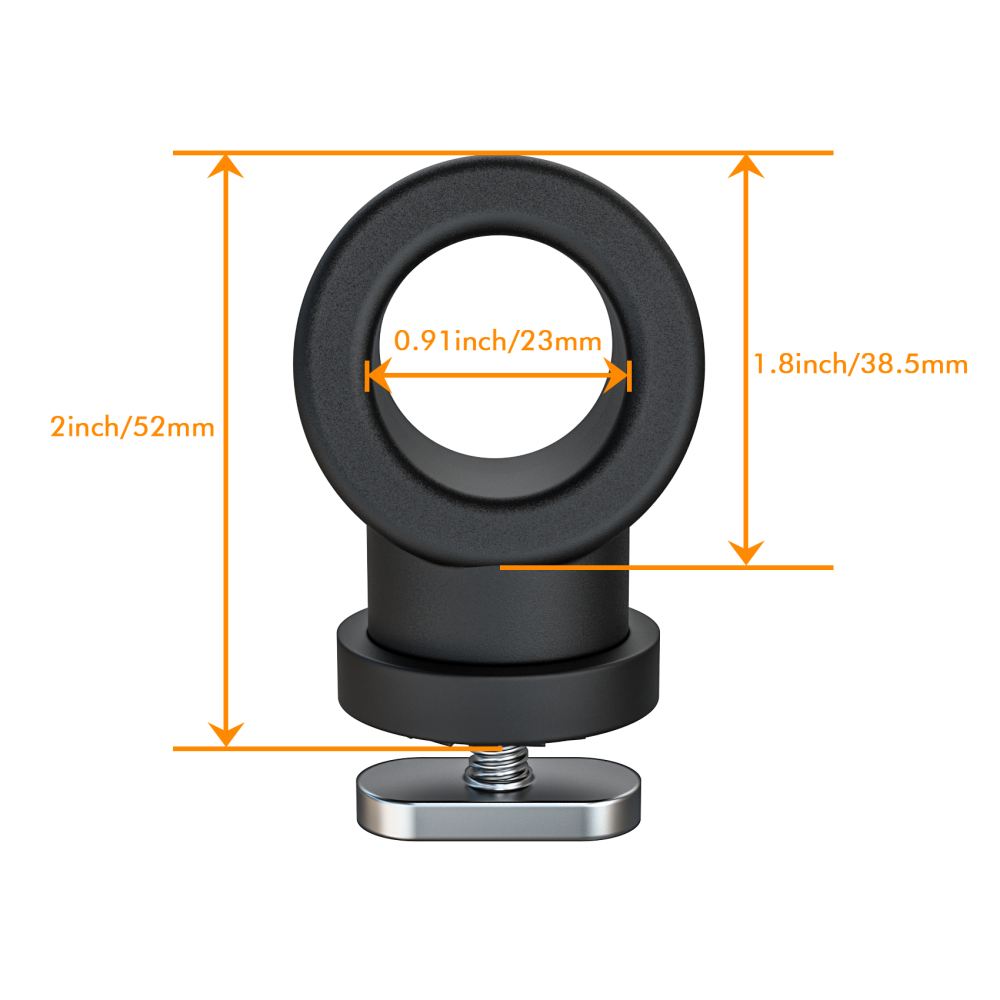 6 Pack Reinforced Nylon Kayak Track Mount Tie Down Eyelet with T-Bolt, Hold Bungee Cord Ropes Up to 0.6", Anchoring Points Scratch-Proof & Saltwater-Resistant