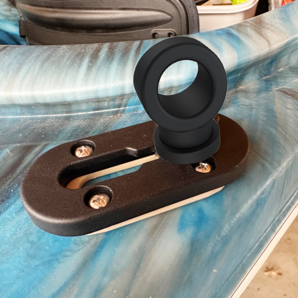 6 Pack Reinforced Nylon Kayak Track Mount Tie Down Eyelet with T-Bolt, Hold Bungee Cord Ropes Up to 0.6", Anchoring Points Scratch-Proof & Saltwater-Resistant