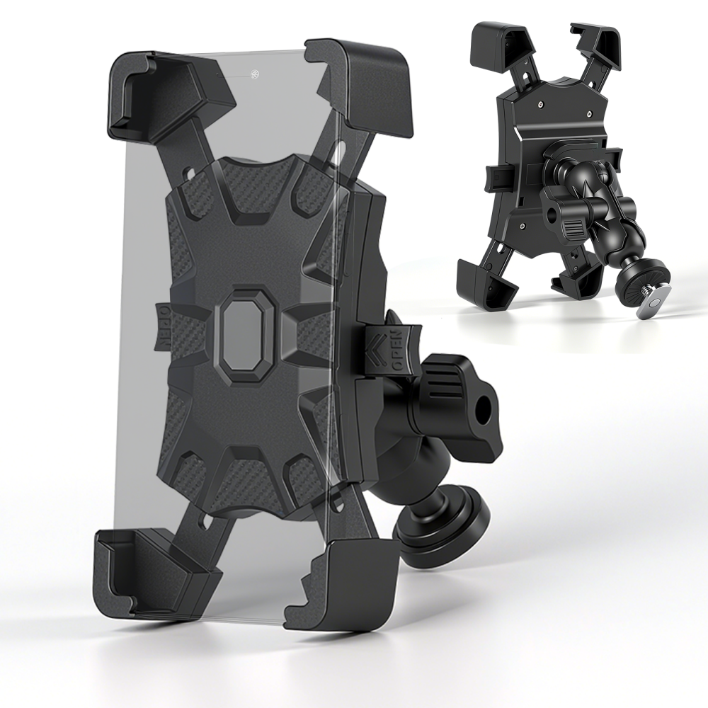 Kayak Phone Holder Mount Quick Install Auto Lock, 360°Adjustable Kayak Phone Holder Compatible with 4.7-7 Inch Phones Kayak Rail Accessories