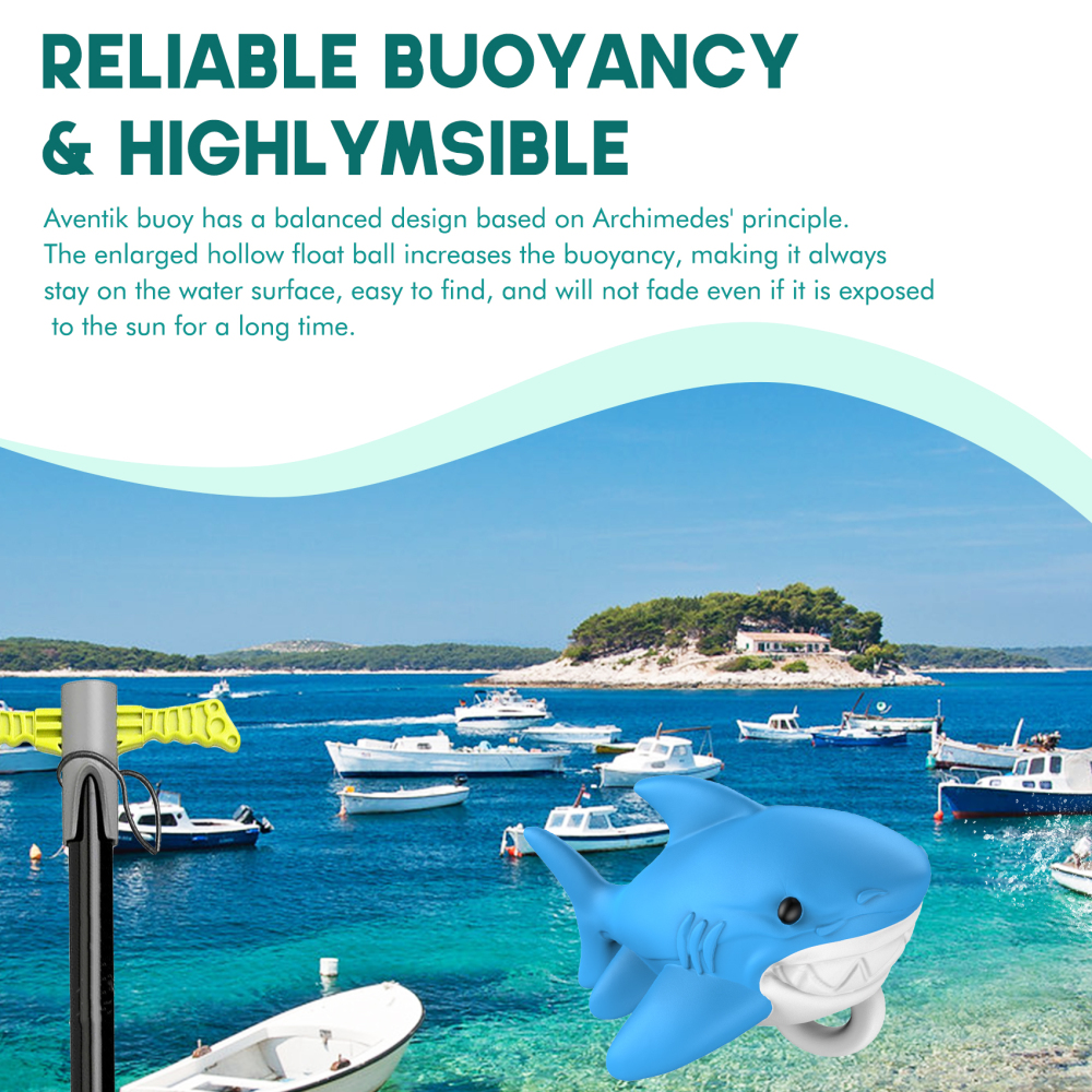 Shark-Shaped Floating Anchor Marker Buoy High-Visibility & Durable PVC Anchor Float for Kayaks, Boats & Jet Skis – Lightweight & Easy to Use Prevents Anchor Accidents in Shallow Water