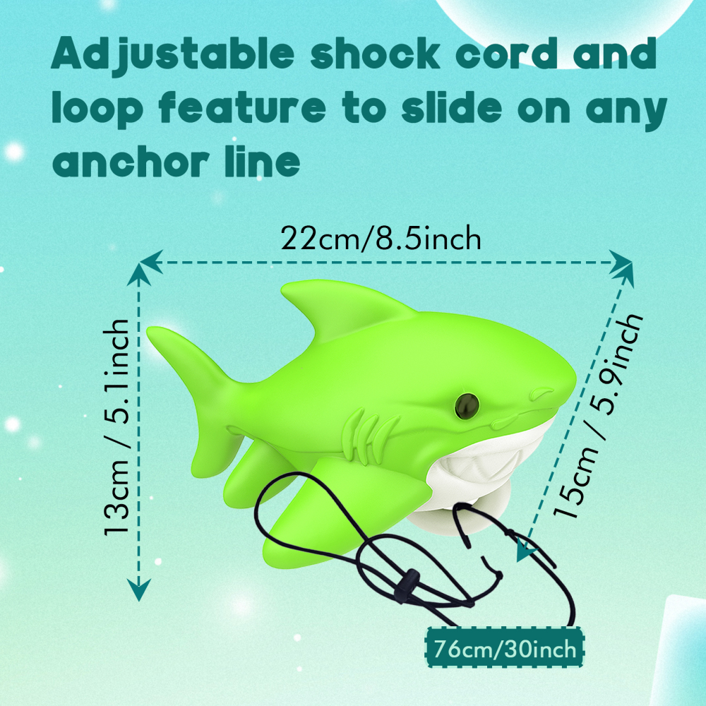 Shark-Shaped Floating Anchor Marker Buoy High-Visibility & Durable PVC Anchor Float for Kayaks, Boats & Jet Skis – Lightweight & Easy to Use Prevents Anchor Accidents in Shallow Water
