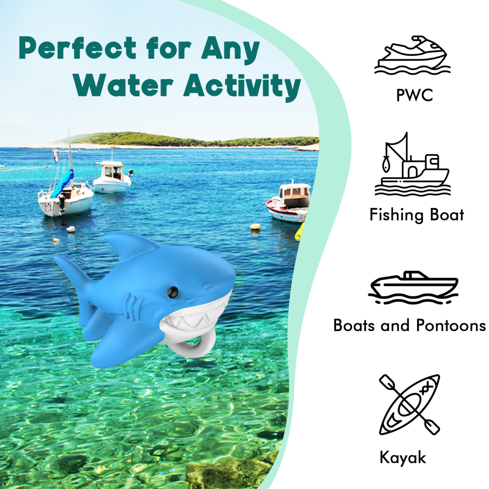 Shark-Shaped Floating Anchor Marker Buoy High-Visibility & Durable PVC Anchor Float for Kayaks, Boats & Jet Skis – Lightweight & Easy to Use Prevents Anchor Accidents in Shallow Water