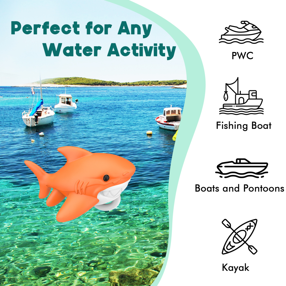 Shark-Shaped Floating Anchor Marker Buoy High-Visibility & Durable PVC Anchor Float for Kayaks, Boats & Jet Skis – Lightweight & Easy to Use Prevents Anchor Accidents in Shallow Water