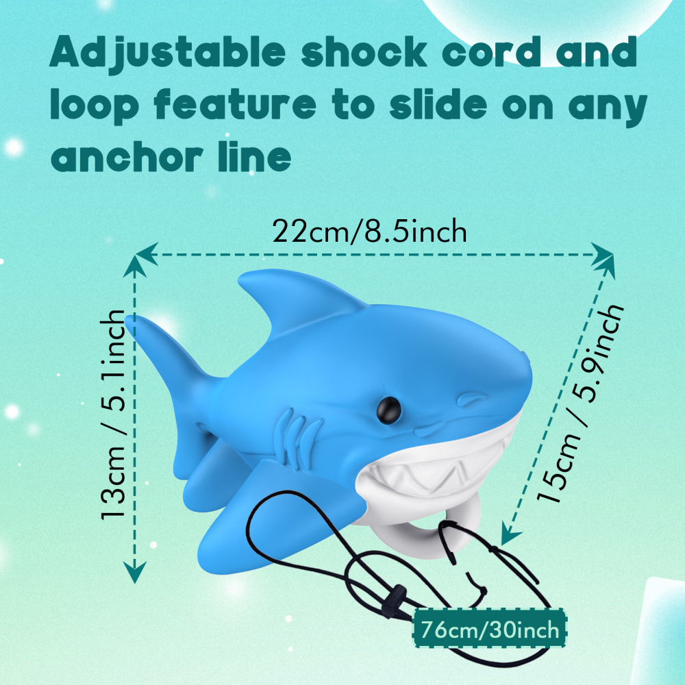 Shark-Shaped Floating Anchor Marker Buoy High-Visibility & Durable PVC Anchor Float for Kayaks, Boats & Jet Skis – Lightweight & Easy to Use Prevents Anchor Accidents in Shallow Water
