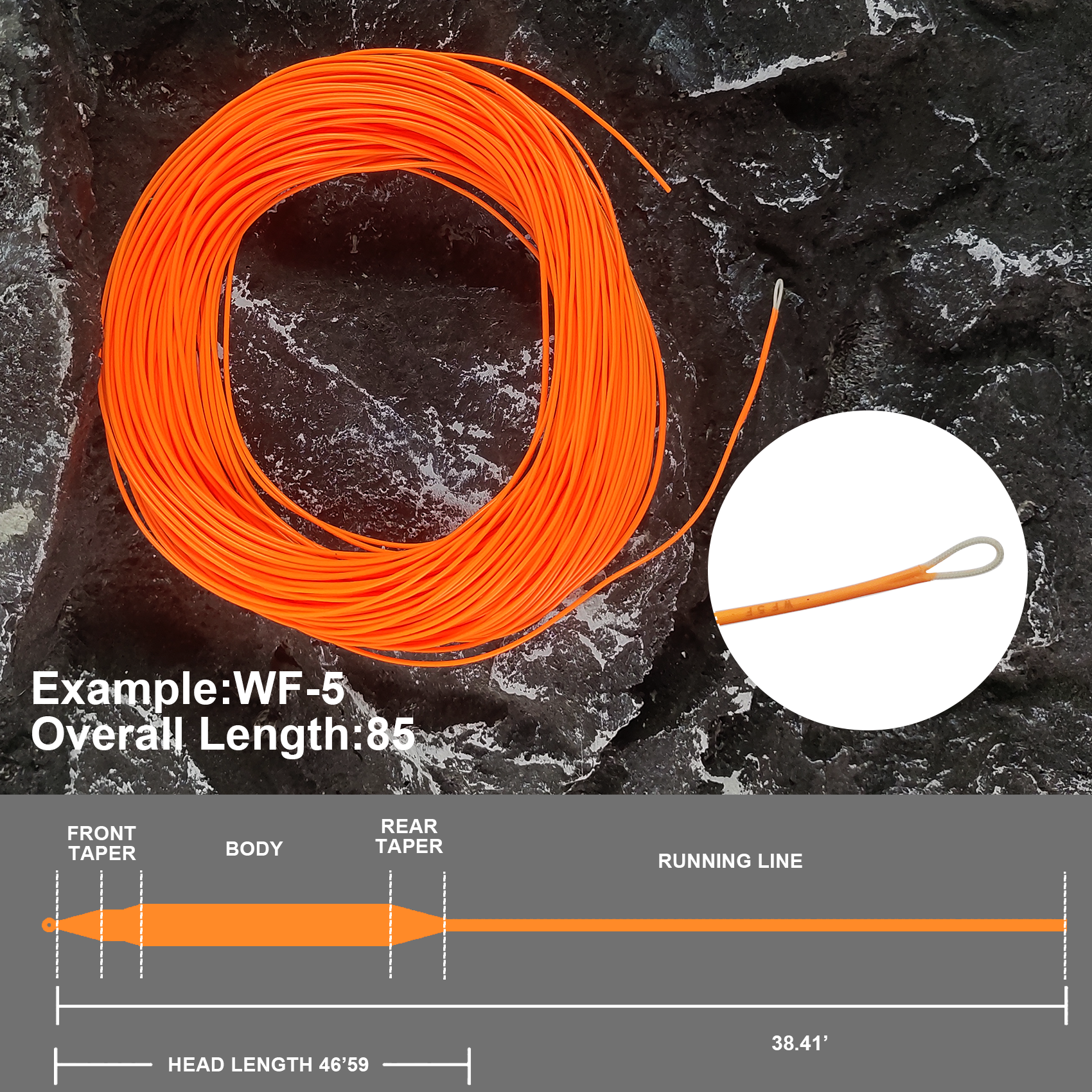 Aventik Fly Fishing Line Combo Kit, Weight Forward Floating Line with Two Welded Loops, Backing Line, Tapered Leader