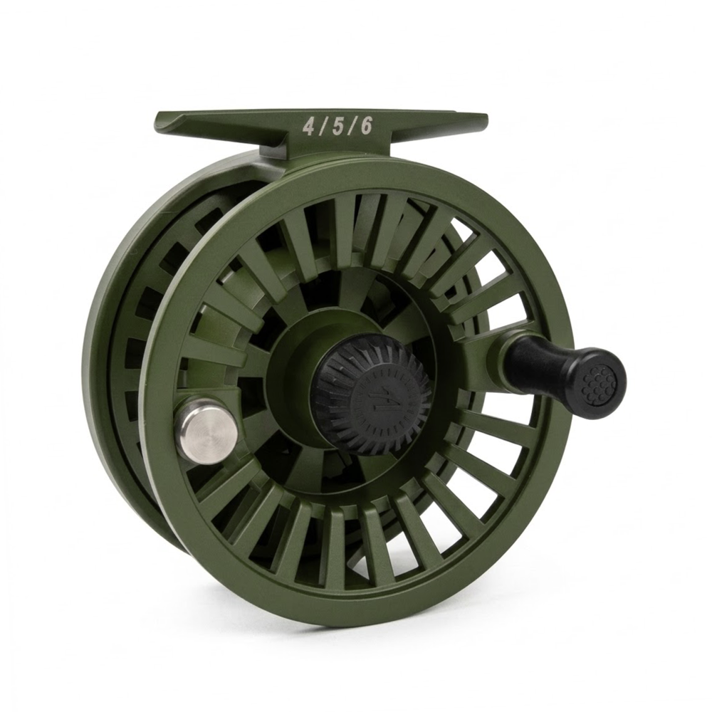 Aventik RYON Reinforced Nylon Large Arbor Fly Reel – Center Disc Drag, Lightweight Fly Fishing Reel, 1/2/3wt, 4/5/6wt, 7/8/9wt