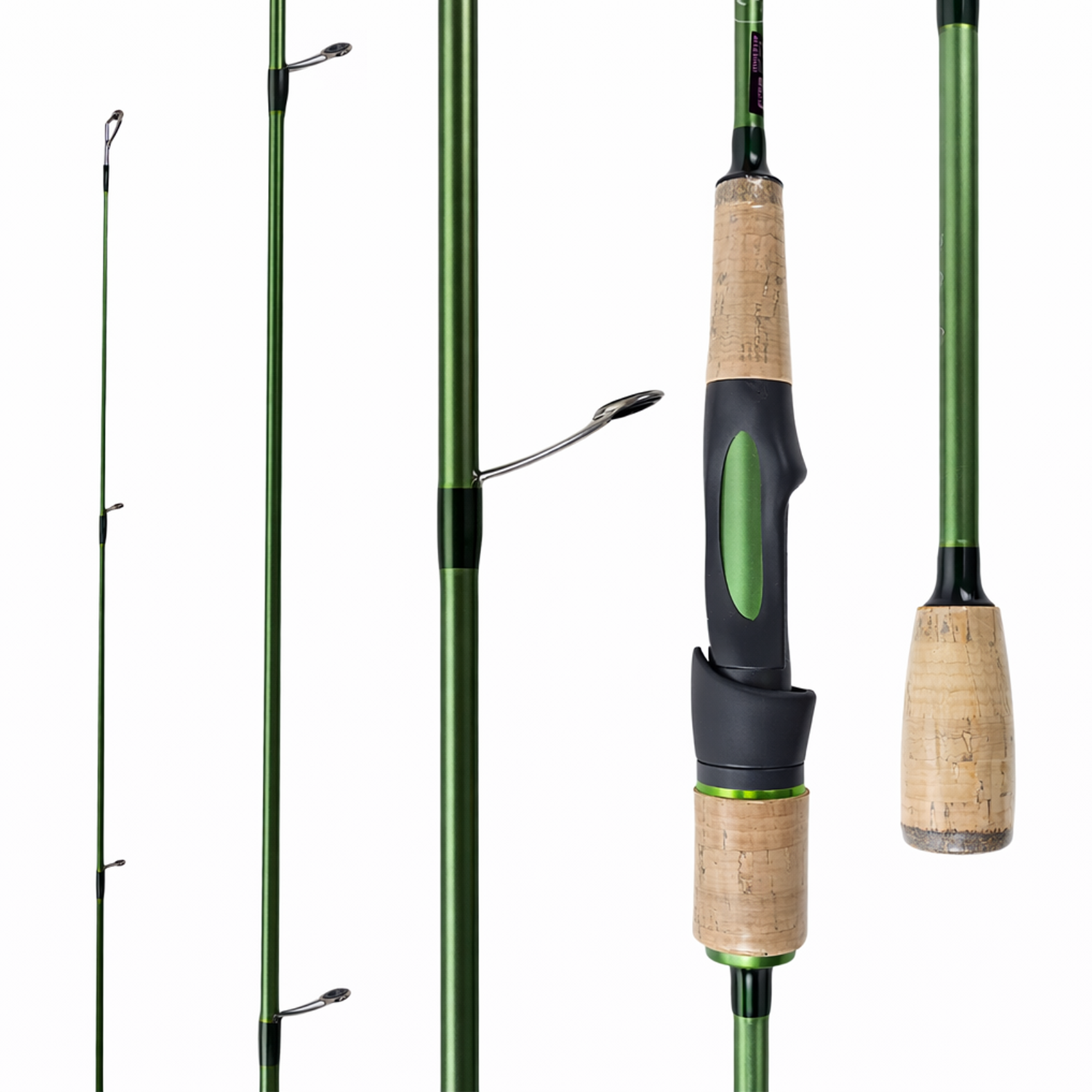 Aventik Windshadow Ultralight Spinning Rod, Rod Reel Combo, 2-Piece Carbon Fiber Rod for Panfish Trout Crappie, 6'0" / 6'6"
