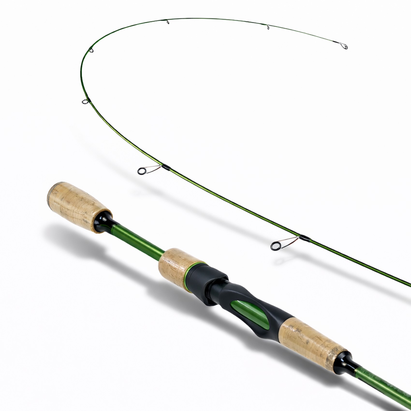 Aventik Windshadow Ultralight Spinning Rod, Rod Reel Combo, 2-Piece Carbon Fiber Rod for Panfish Trout Crappie, 6'0" / 6'6"