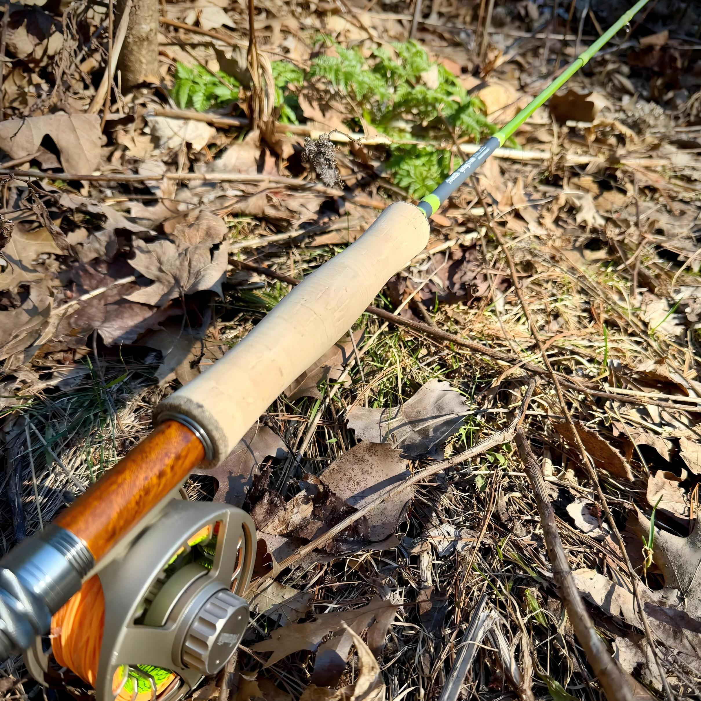 Aventik Spring Creek Fly Rod with Extra Tip, Ultralight 4-Piece Fast Action Trout Rod, High Modulus Carbon Fiber, US Pac Bay Guides, 6'8'' 2wt - 8'1'' 4wt for Small Stream