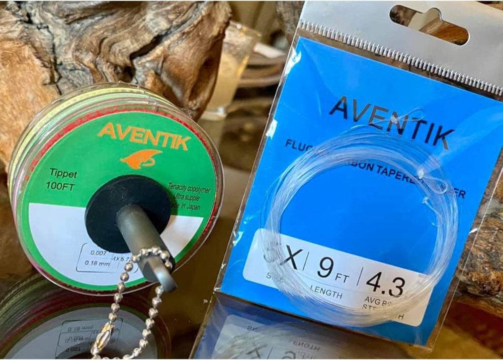 Aventik Premium Fluorocarbon Tapered Leader Freshwater/Saltwater 9ft Fly Fishing Leaders Pro Looped X0 to X7(3 Pack)