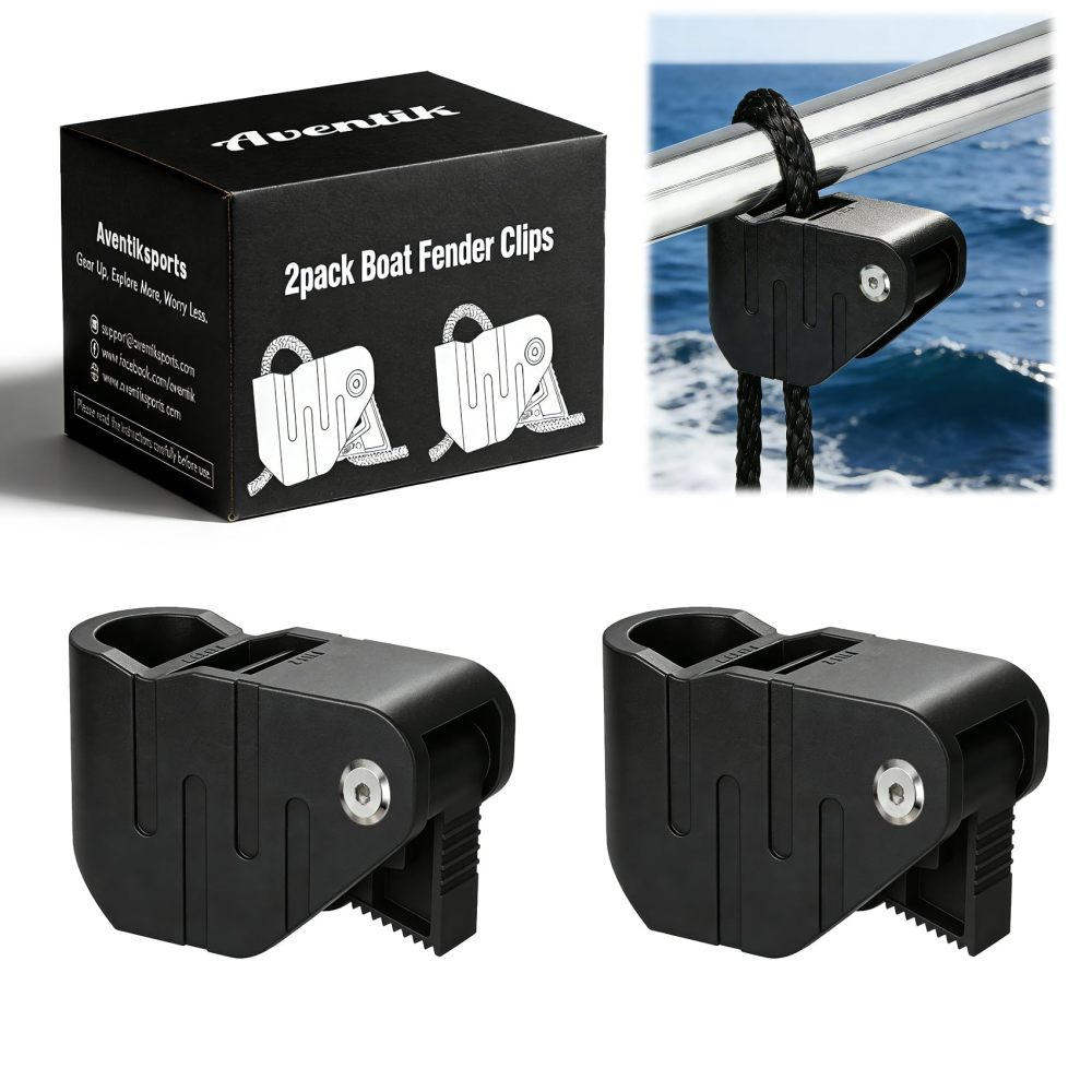 oat Fender Clips Quick Release Adjustable Boat Fender Hanger for Rails and Cleats, Boat Bumper Holder Adjuster for Pontoon and Dock Protection