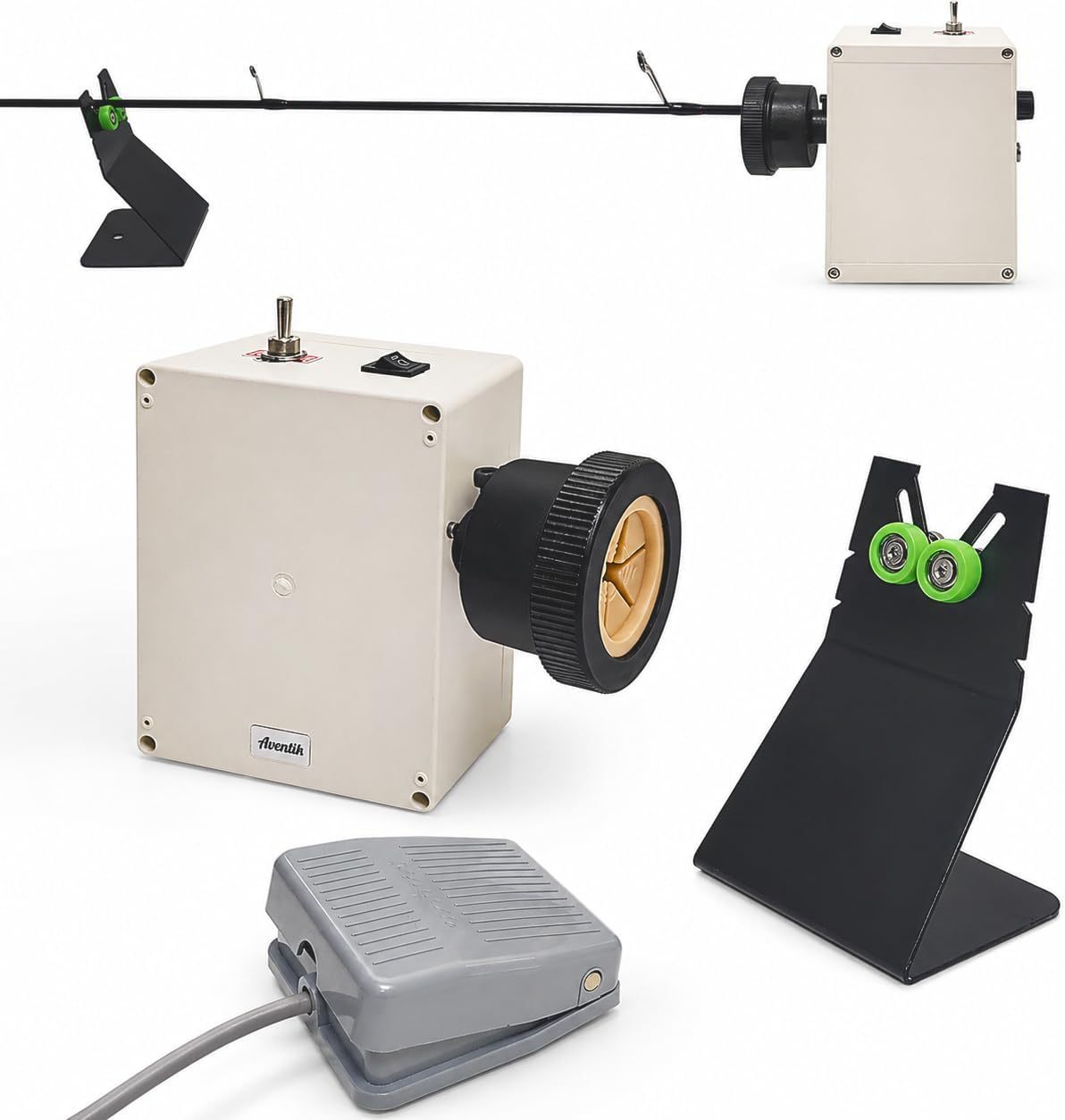 Aventik Fishing Rod Wrapping Machine for Rod Building & Epoxy Drying