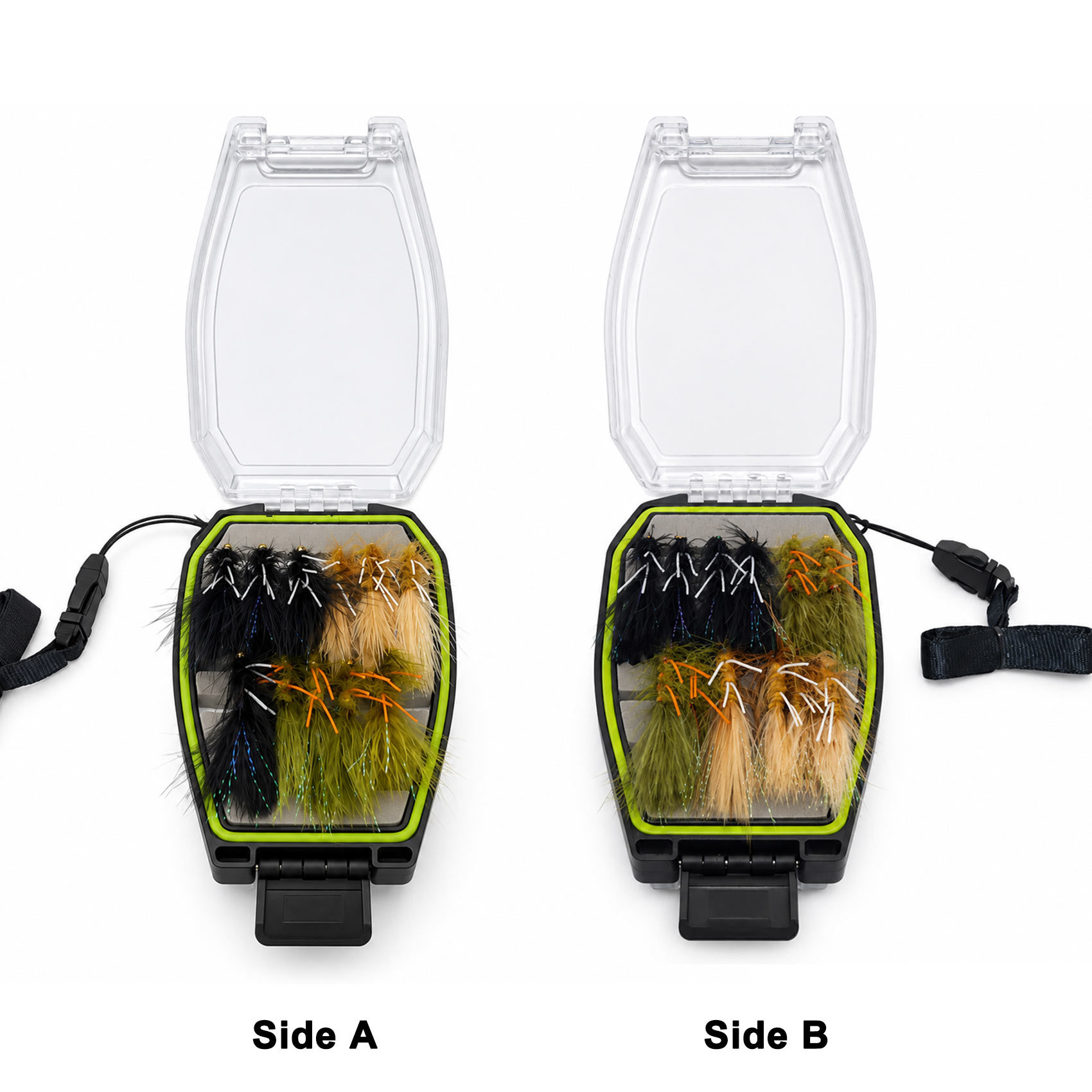Aventik Woolly Bugger Flies Set, 24PCS Black Olive Yellow Fly Fishing Flies for Trout Bass Salmon Steelhead Fishing