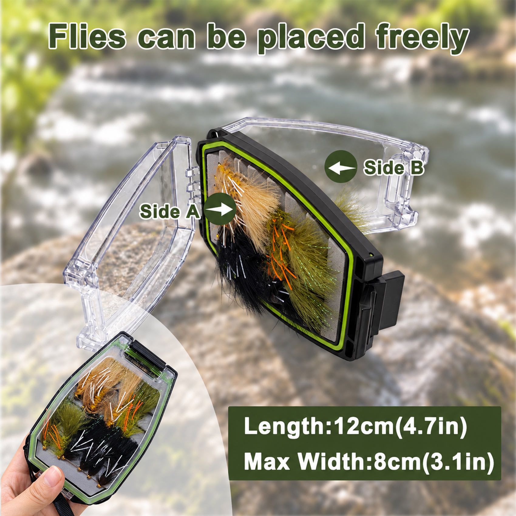 Aventik Woolly Bugger Flies Set, 24PCS Black Olive Yellow Fly Fishing Flies for Trout Bass Salmon Steelhead Fishing