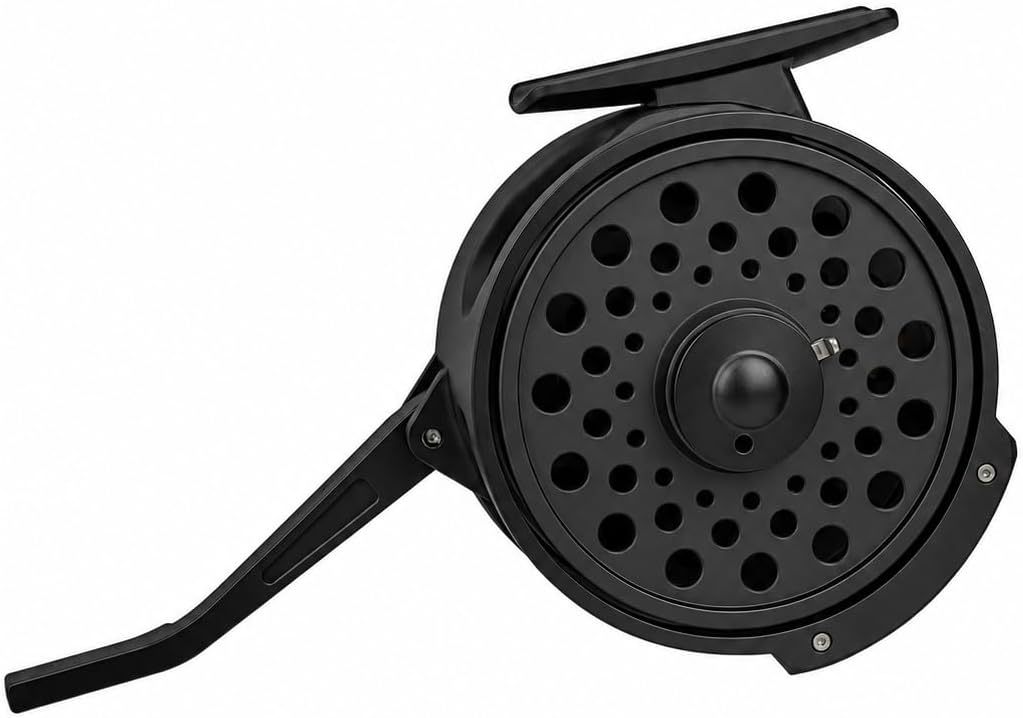 Aventik Semi-Automatic Fly Fishing Reel, Lightweight graphite, Ideal for nymph fishing and freshwater trout