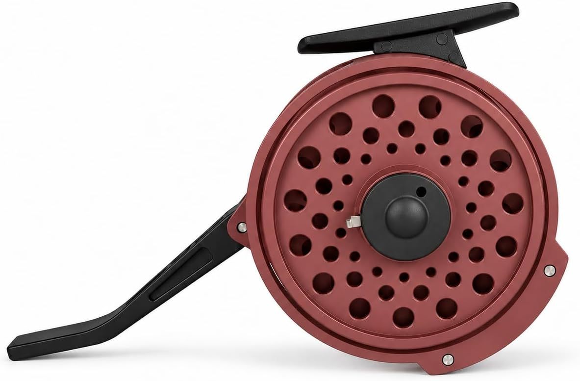 Aventik Semi-Automatic Fly Fishing Reel, Lightweight graphite, Ideal for nymph fishing and freshwater trout