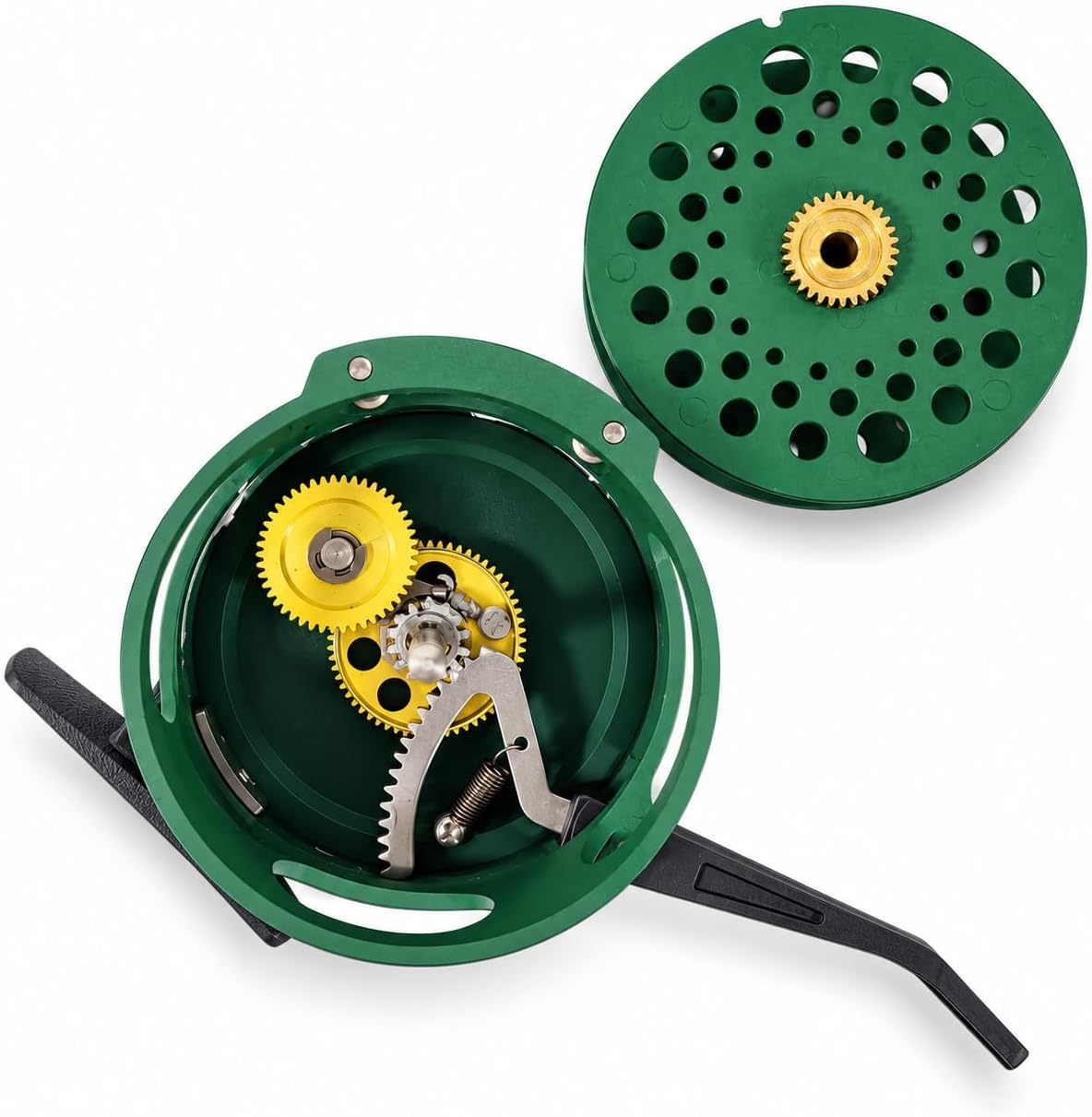 Aventik Semi-Automatic Fly Fishing Reel, Lightweight graphite, Ideal for nymph fishing and freshwater trout