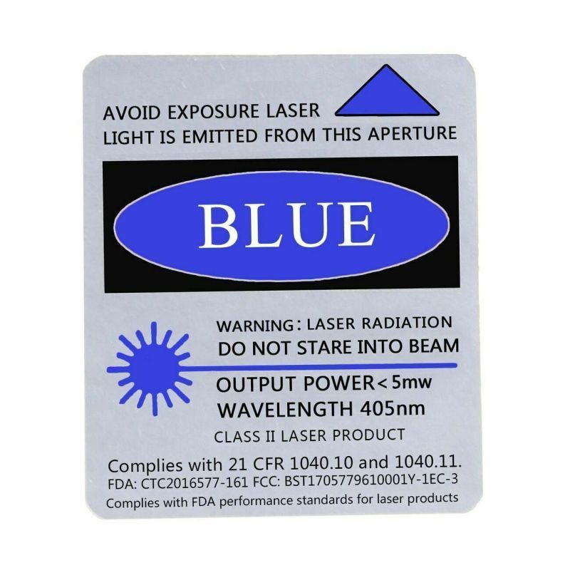 Blue Purple 405nm Laser Pointer Pen + Battery + Charger