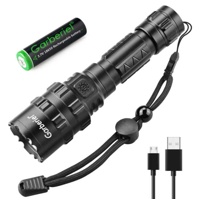 Garberiel X11 Flashlight 5 Modes IPX5 Waterproof  with 18650 Rechargeable Battery