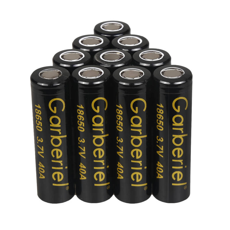 Garberiel 18650 3.7V 40A High Power Flat Top Rechargeable Li-ion Battery 1 Piece